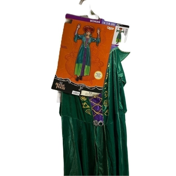 Disney Hocus Pocus Wini Costume NEW 1X Witch Green Women’s Dress Halloween - Picture 1 of 5